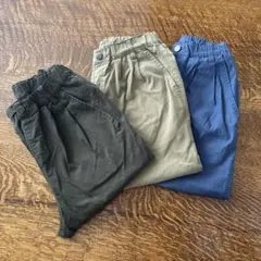 devirock ウルトラストレッチ 7分丈 タックパンツ　140 3枚セット