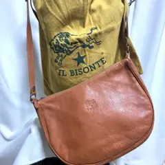 IL BISONTE ショルダーバッグ レザー ブラウン　ギャランティ　保存袋