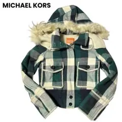 【MICHAEL KORS】フード付ジャケット　チェック柄　サイズ2（XS）