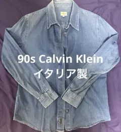 90s Calvin Klein デニムシャツ イタリア製カルバンクレイン 古着