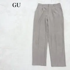 GU 起毛タックテーパードパンツ イージー リラックス ウエストゴム ゆったり