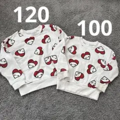 【★300円〜】ベイマックス トレーナー 100cm ハート柄 ディズニーコーデ