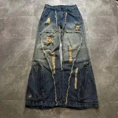 2WAY デニムパンツ ダメージ加工 コンバーチブル - メルカリ