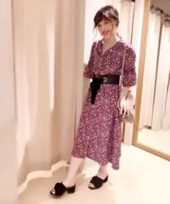 MAJESTIC LEGON(マジェスティックレゴン) ワンピース　花柄　赤