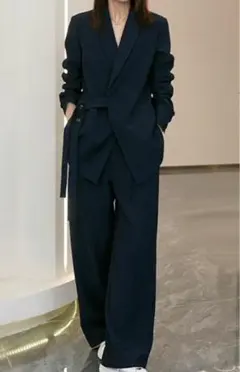 新品スーツ レディース フォーマル 大きいサイズ 黒4XL