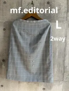 mf.editorial 膝丈2wayペプラムタイトスカート Lサイズのサムネイル