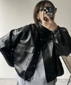 フェイクレザー レザージャケット