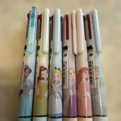 ディズニープリンセス ３色ボールペン 7本セット