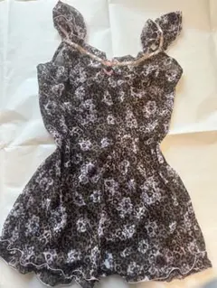 ヒョウ柄 フリルキャミソール