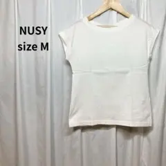 NUSY Tシャツ フレンチスリーブ 後リボン ホワイト Mのサムネイル