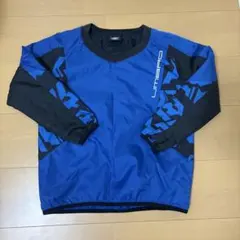 umbro Vネック長袖ピステ 青黒