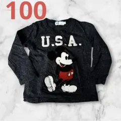 Right-onミッキー 長袖カットソー 100