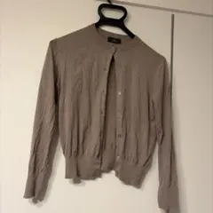 【アウトレット品】ベージュ ニットカーディガン 長袖のサムネイル