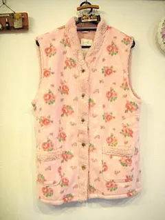 新タグ【fer 'a repasser】定価2980円フリース&ボアロングベスト