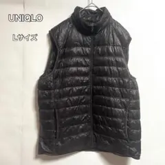 UNIQLO ウルトラライトダウンベスト メンズ ダークブラウンジップアップ