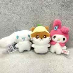 サンリオキャラクターズ　ふわもこワッペンこれくしょんマスコット　3種セット