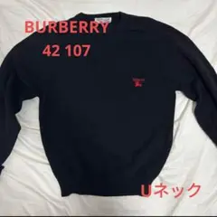 90s Burberrys バーバリー ウール ニット Lサイズ ブラック