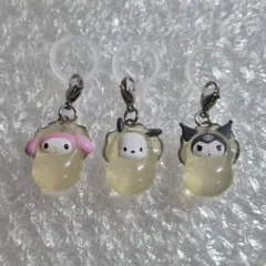 サンリオ　なりきりオイスター　めじるしアクセサリー　クロミ　ポチャッコ　マイメロ