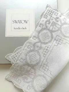 スワトウ手刺繍 SWATOW 汕頭 レースハンカチ ハンドメイドブルーミング