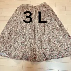 【大きいサイズ】cecile 花柄 フレアスカート 3Lのサムネイル