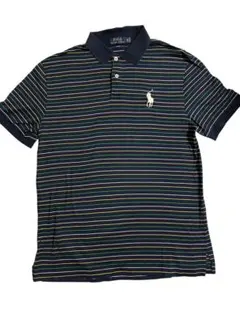 Polo Ralph LaurenネイビーストライプポロシャツM PRO FIT