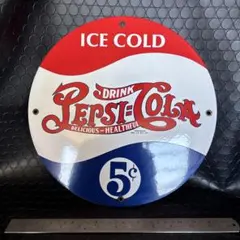 Pepsi-Cola ヴィンテージ風 金属製看板　インテリア　看板