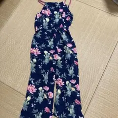 H&M フラワープリントオーバーオール 100cm