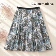 【イッツインターナショナル】花柄フレアスカート M ミモレ丈 カジュアル 通勤のサムネイル