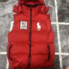 ポロ・ラルフ・ローレン 赤 ダウンベスト