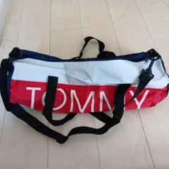 TOMMY ボストンバッグ ホワイト/レッド/ネイビー