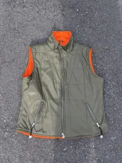 オリーブグリーン キルティングベスト