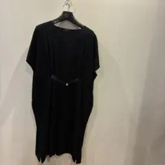 COMME CA ISM ブラックワンピースカットソー