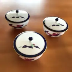 香蘭社　蓋付き湯呑 3個セット