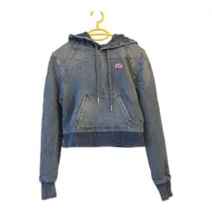 DIESELデニム クロップドフードパーカー & ワイドパンツ セットアップ