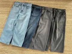 GU バギージーンズ　4本セット