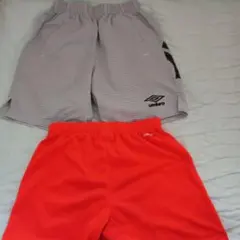 サッカー短パン150アンブロ＆アディダス