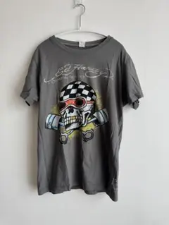 エドハーディー　スカルTシャツ　グレーのサムネイル