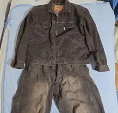 ダークブラウン デニムジャケット パンツセット 値下げなど遠慮なく言ってください