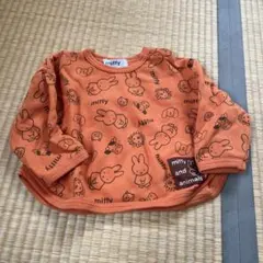 miffy キャラクター柄 トレーナー 12M オレンジ
