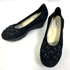 【美品】セクションドール ウェッジソール パンプス 黒 23.5cmのサムネイル