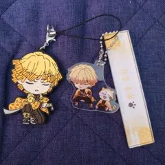 鬼滅の刃　キーホルダー　我妻善逸　2点セット