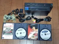 PS2 プレステ2 本体 SCPH-30000 ジャンク ソフトセット ブラック