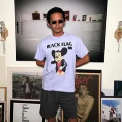 BLACK FLAG ミッキー【Lサイズ】野村訓市 Tシャツ ホワイト