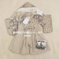 プティマイン ベビー袴 兜 靴下 3点セット 60初節句