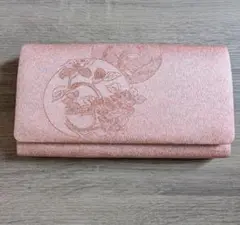 花柄刺繍 ピンク 和装用バッグ
