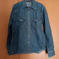 デニムシャツ 長袖 デニムブルー