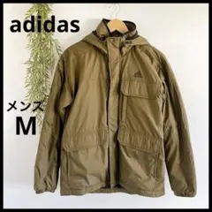adidas 【M】ナイロンジャケット オリーブ メンズ フード付き