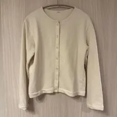 無印良品 裏毛スウェットカーディガン M オフホワイト
