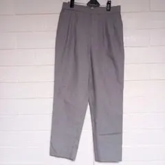 GLOBAL WORK タックテーパードパンツ　チェック柄　M　ウエストゴム