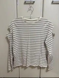 ストライプ 長袖Tシャツ Fサイズ